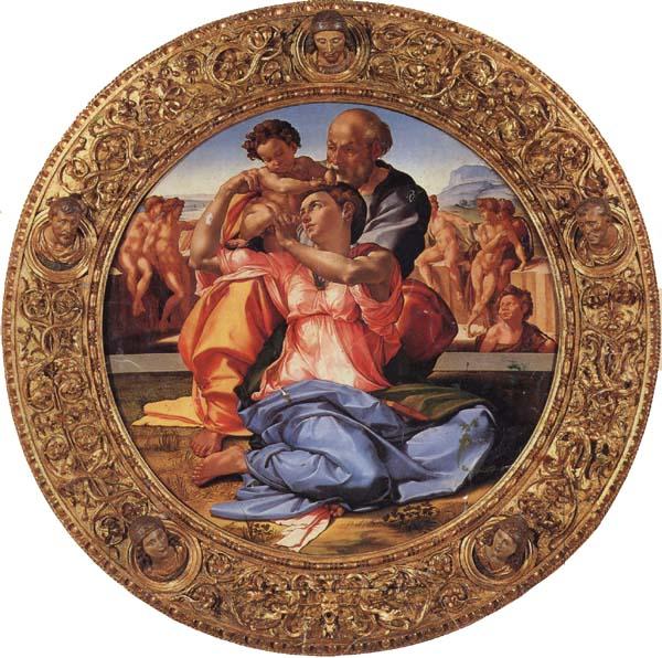 Michelangelo Buonarroti The Holy Family with the Young St.John the Baptist Sweden oil painting art